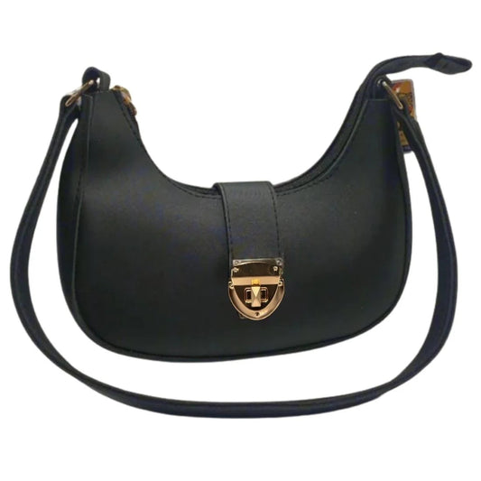 Crescent Leather Luxury Shoulder Bag for Women | Black NB Collection Shop