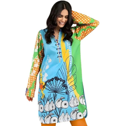 Swiss Lawn 1-Piece Shirt for Women | Trending All-Over Print | Unstitched NB Collection Shop