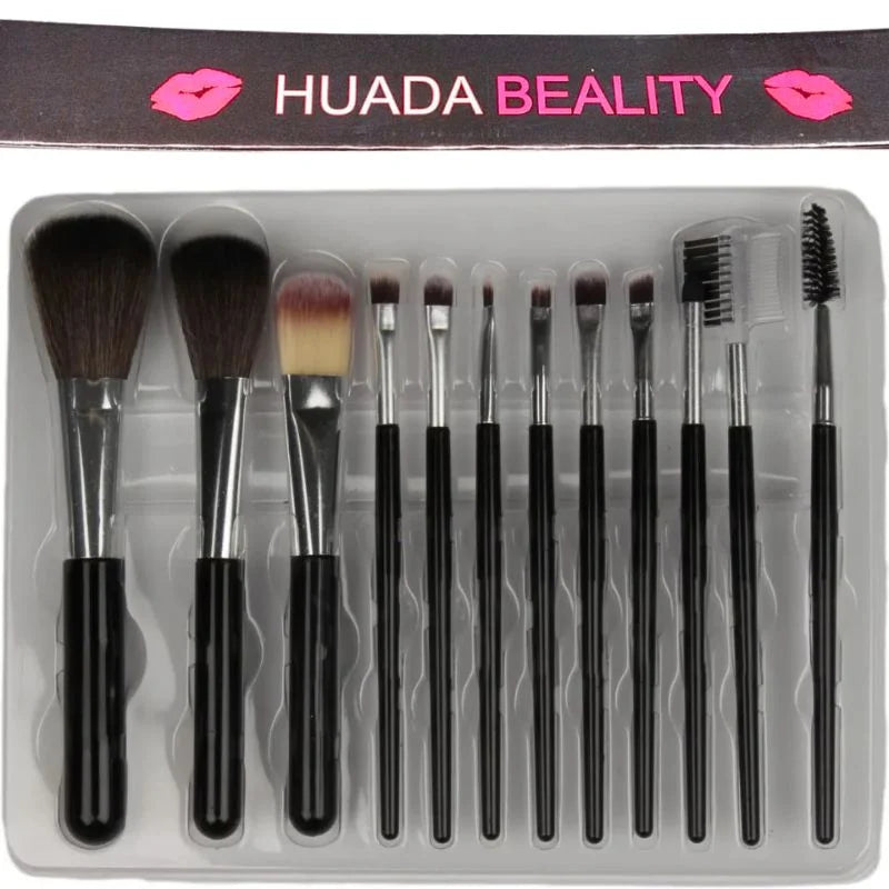 Huada Beauty Makeup Brush Set – 12-Piece Professional Makeup Tool Kit | Soft, High-Quality Synthetic Bristles NB Collection Shop