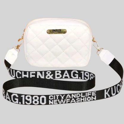 White Leather Handbag for Girls & Women | Stylish Shoulder & Crossbody Bag | Daily Use & Gift NB Collection Shop