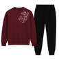 LION Printed Maroon  Tracksuit Sweatshirt & Trouser  | Warm & Comfortable Winter Wear | Medium NB Collection Shop