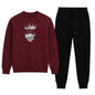KING Printed Maroon Tracksuit Sweatshirt & Trouser | Warm & Comfortable Winter Wear | Medium NB Collection Shop