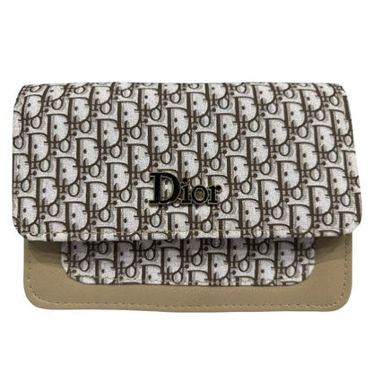 Beige | Dior Oblique Canvas & Leather Flap Clutch | Luxury Designer Handbag for Women NB Collection Shop