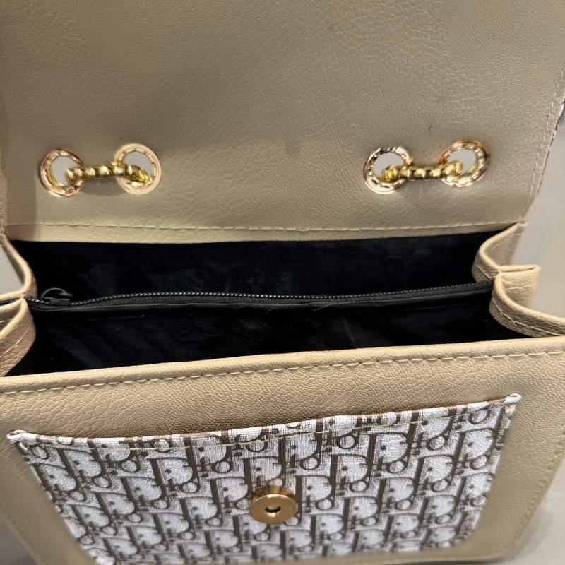 Beige | Dior Oblique Canvas & Leather Flap Clutch | Luxury Designer Handbag for Women NB Collection Shop