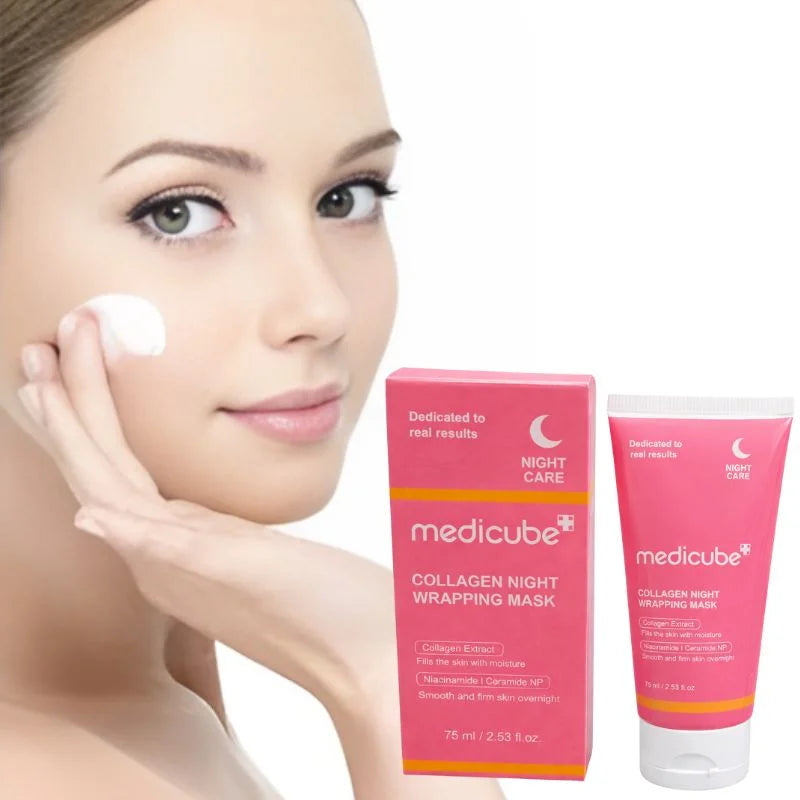 Medicube Collagen Night Wrapping Mask |  Overnight Elasticity & Hydration Peel-Off Mask NB Collection Shop