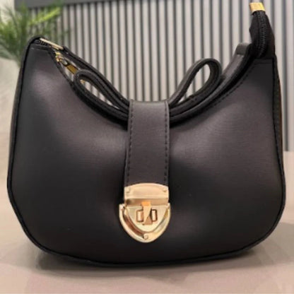 Crescent Leather Luxury Shoulder Bag for Women | Black NB Collection Shop