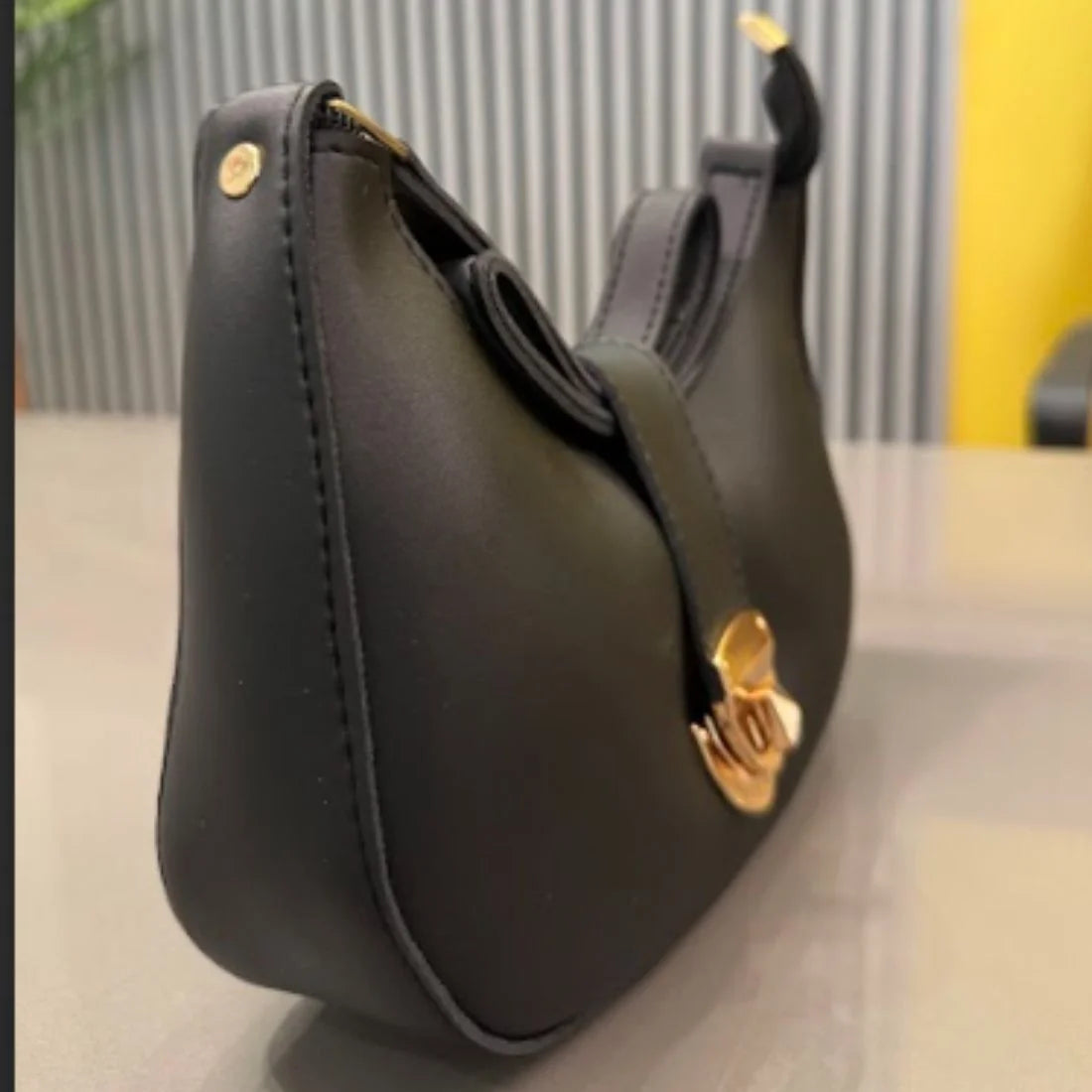 Crescent Leather Luxury Shoulder Bag for Women | Black NB Collection Shop