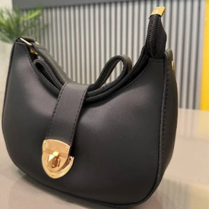 Crescent Leather Luxury Shoulder Bag for Women | Black NB Collection Shop