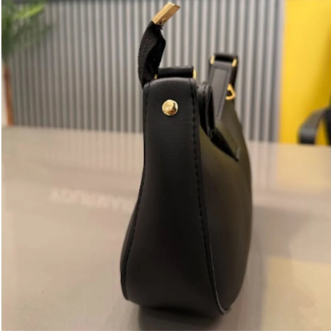 Crescent Leather Luxury Shoulder Bag for Women | Black NB Collection Shop