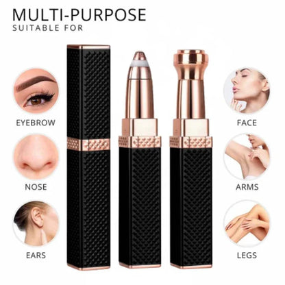2-in-1 Flawless Facial Hair Remover & Eyebrow Trimmer | USB Rechargeable, Painless & Portable | Black NB Collection Shop